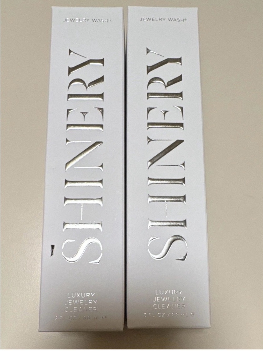 (2) NEW SHINERY luxury Jewelry Wash Cleaner Liquid 6 fl oz Non-Toxic NIB box